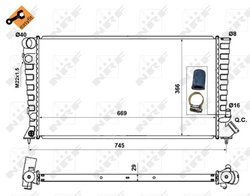 Radiator racire motor NRF 58189