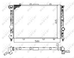 Radiator racire motor NRF 58202A