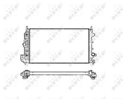 RADIATOR RACIRE MOTOR NRF 58205 - Compatibil cu FIAT, OPEL, SAAB, VAUXHALL