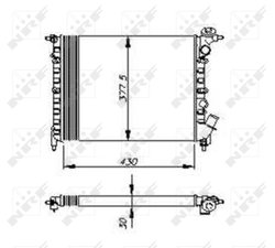 Radiator racire motor NRF 58207