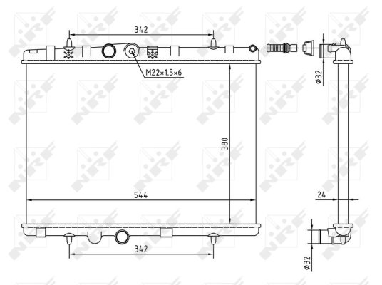 Radiator racire motor NRF 58226A