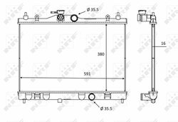 Radiator racire motor NRF 58236