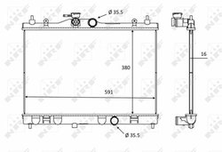 RADIATOR RACIRE MOTOR NRF 58236 - Compatibil cu NISSAN