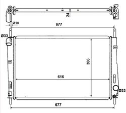 Radiator racire motor NRF 58272