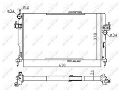 RADIATOR RACIRE MOTOR NRF 58282A - Compatibil cu OPEL, VAUXHALL