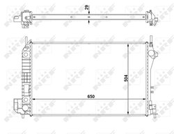 RADIATOR RACIRE MOTOR NRF 58294 - Compatibil cu CADILLAC, FIAT, OPEL, SAAB, VAUXHALL