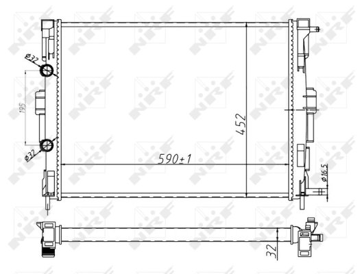 Radiator racire motor NRF 58329A