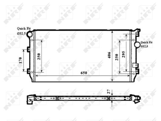 Radiator racire motor NRF 58339