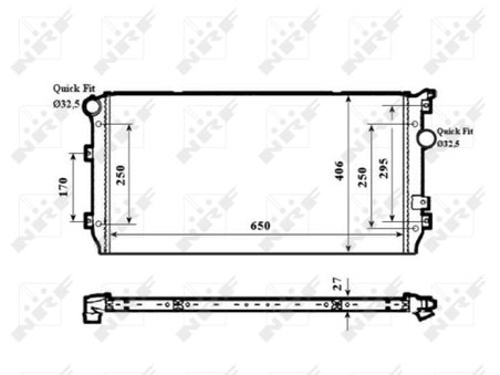 Radiator racire motor NRF 58339