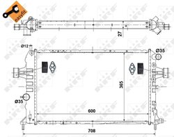 Radiator racire motor NRF 58344