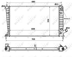 Radiator racire motor NRF 58349