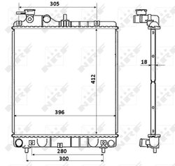 Radiator racire motor NRF 58354