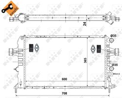Radiator racire motor NRF 58355