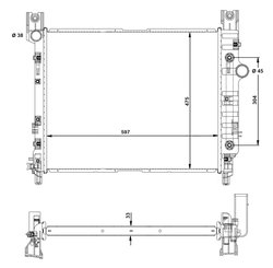 Radiator racire motor NRF 58367