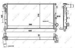Radiator racire motor NRF 58376