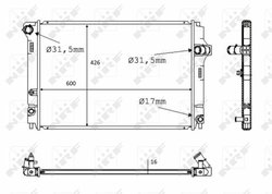 RADIATOR RACIRE MOTOR NRF 58382 - Compatibil cu TOYOTA