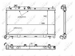 Radiator racire motor NRF 58385
