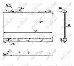Radiator racire motor NRF 58393