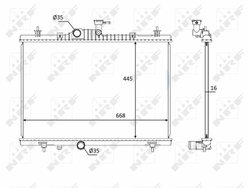 Radiator racire motor NRF 58394