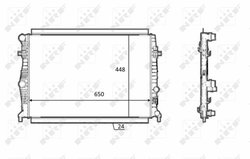 RADIATOR RACIRE MOTOR NRF 58398 - Compatibil cu AUDI, SEAT, SKODA, VW