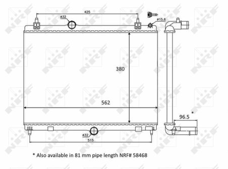 Radiator racire motor NRF 58399