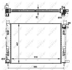 Radiator racire motor NRF 58443