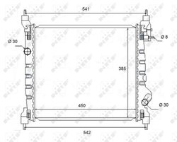 Radiator racire motor NRF 58454