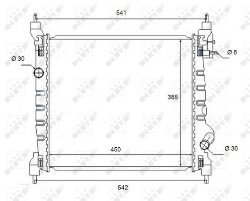 RADIATOR RACIRE MOTOR NRF 58454 - Compatibil cu CHEVROLET