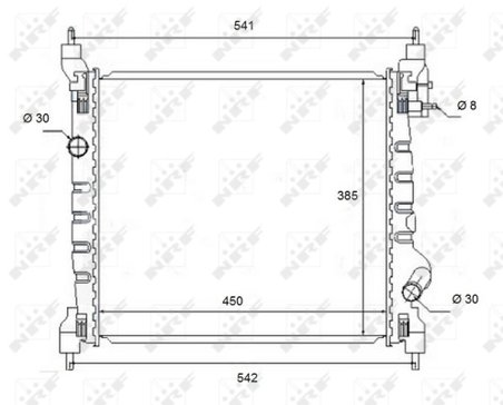 RADIATOR RACIRE MOTOR NRF 58454 - Compatibil cu CHEVROLET