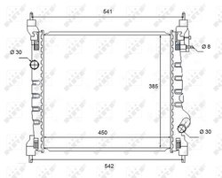 RADIATOR RACIRE MOTOR NRF 58454 - Compatibil cu CHEVROLET