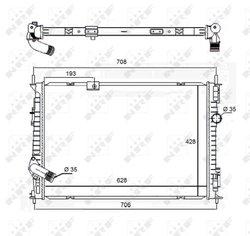 Radiator racire motor NRF 58455