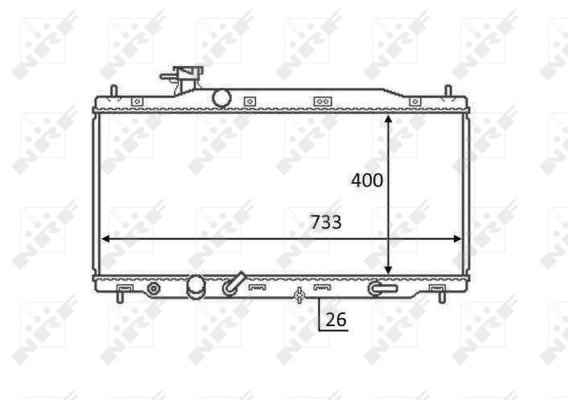 RADIATOR RACIRE MOTOR NRF 58456 - Compatibil cu HONDA