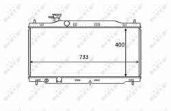 RADIATOR RACIRE MOTOR NRF 58458 - Compatibil cu HONDA