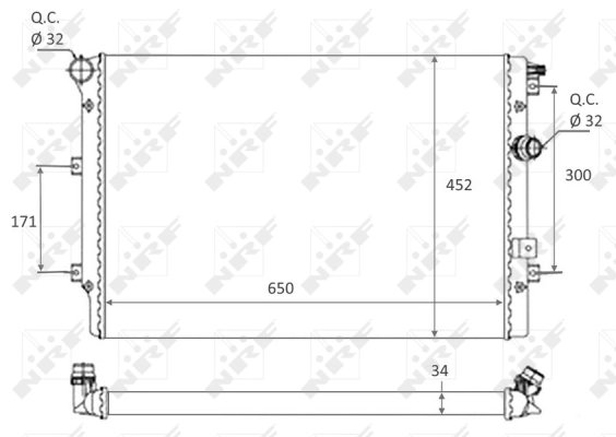 Radiator racire motor NRF 58464