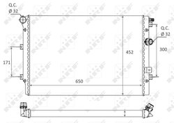 Radiator racire motor NRF 58464