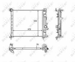 Radiator racire motor NRF 58473
