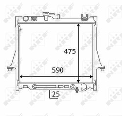 Radiator racire motor NRF 58480