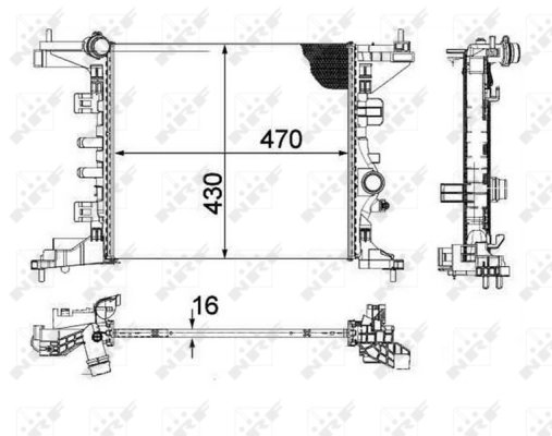 RADIATOR RACIRE MOTOR NRF 58477 - Compatibil cu OPEL, VAUXHALL