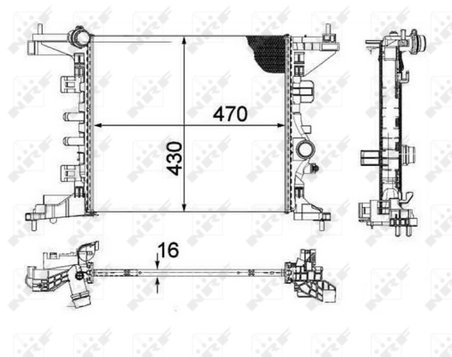 RADIATOR RACIRE MOTOR NRF 58477 - Compatibil cu OPEL, VAUXHALL