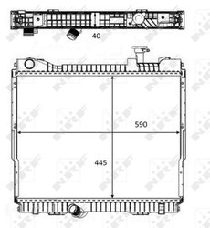 RADIATOR RACIRE MOTOR NRF 58484 - Compatibil cu NISSAN, RENAULT TRUCKS
