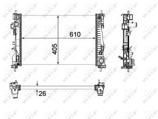 RADIATOR RACIRE MOTOR NRF 58492 - Compatibil cu ALFA ROMEO