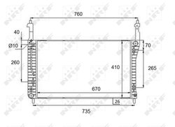 RADIATOR RACIRE MOTOR NRF 58509 - Compatibil cu CHEVROLET, OPEL, VAUXHALL