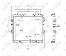 Radiator racire motor NRF 58534