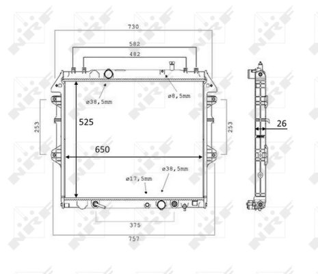 RADIATOR RACIRE MOTOR NRF 58534 - Compatibil cu TOYOTA