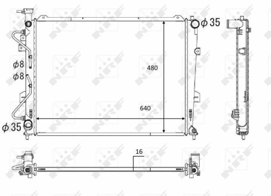 RADIATOR RACIRE MOTOR NRF 58554 - Compatibil cu KIA