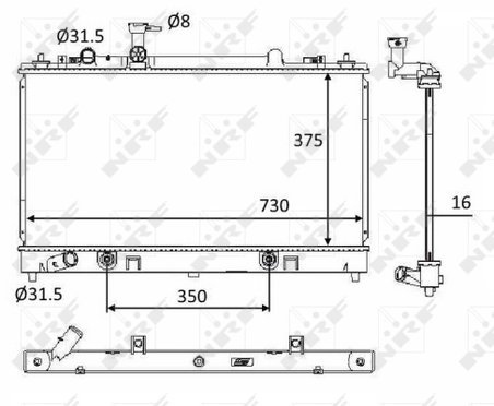 Radiator racire motor NRF 58560