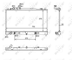 Radiator racire motor NRF 58561