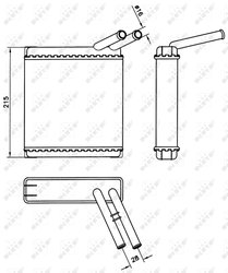 Schimbator caldura incalzire habitaclu NRF 58581