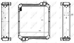 Radiator racire motor NRF 58594