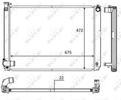 Radiator racire motor NRF 58604